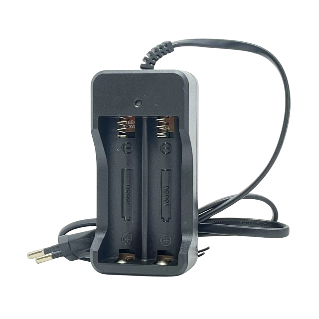 Carregador Bateria 18650 Duplo Bivolt Lanterna Tática