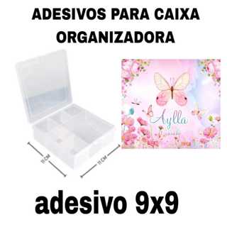 Adesivos personalizados para caixa organizadora, tamanho do adesivo 9x9 em Oferta na Shopee