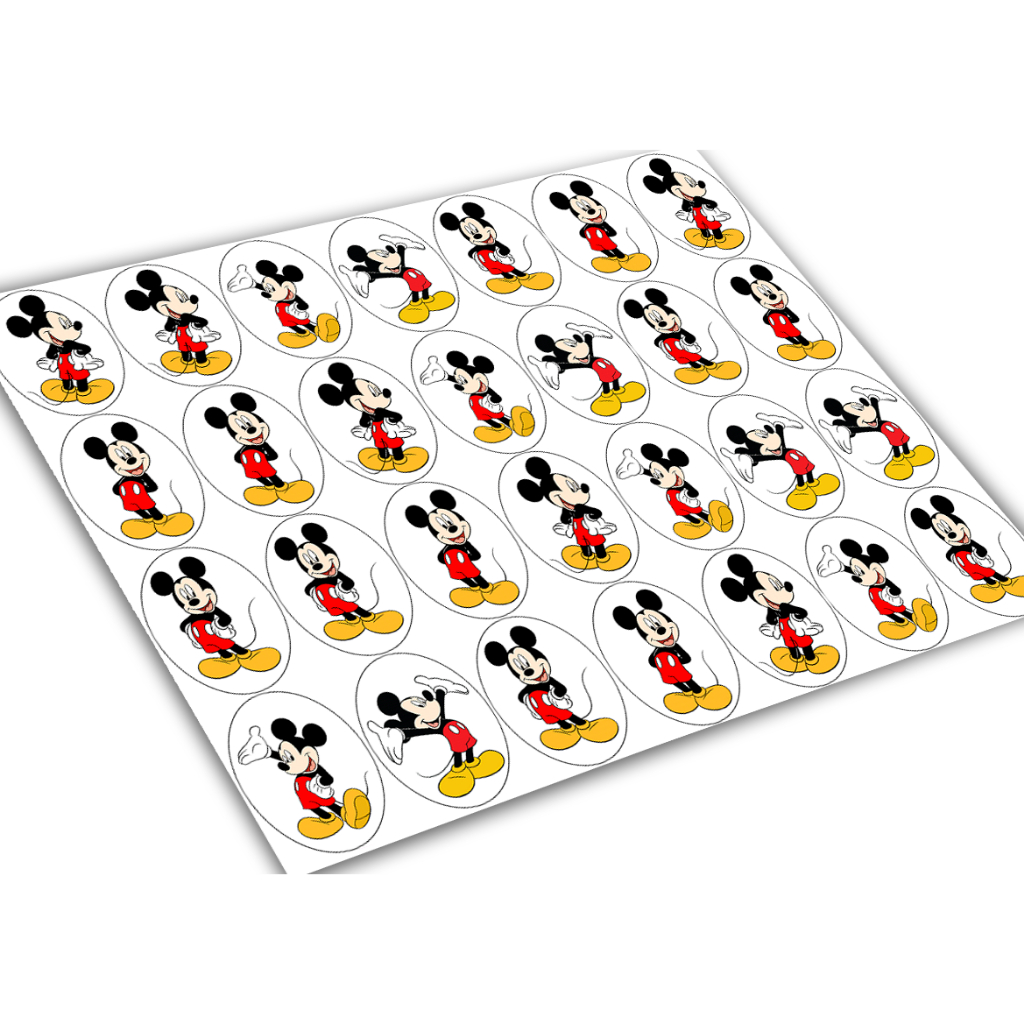 mickey Papel de Arroz Comestível Para Porta Retrato de chocolate
