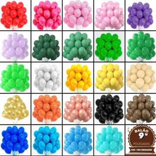 50~150 Balão numero 9 bexiga grande para festa aniversário 26 cores.... em Oferta na Shopee