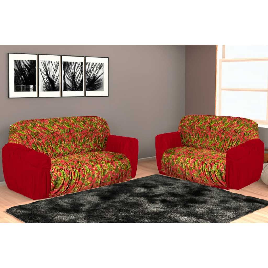 Kit Capa Para Sofa Lisa e Estampada 3 x 2 Lugares Malha Gel 21 Elásticos  Varias Estampas em Oferta na Shopee