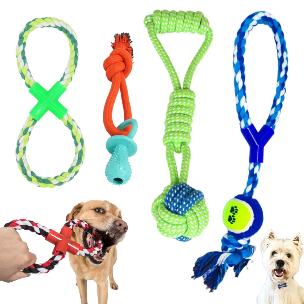 4 Brinquedo Pet Corda Resistente Interativo Cachorro Forte em Oferta na Shopee