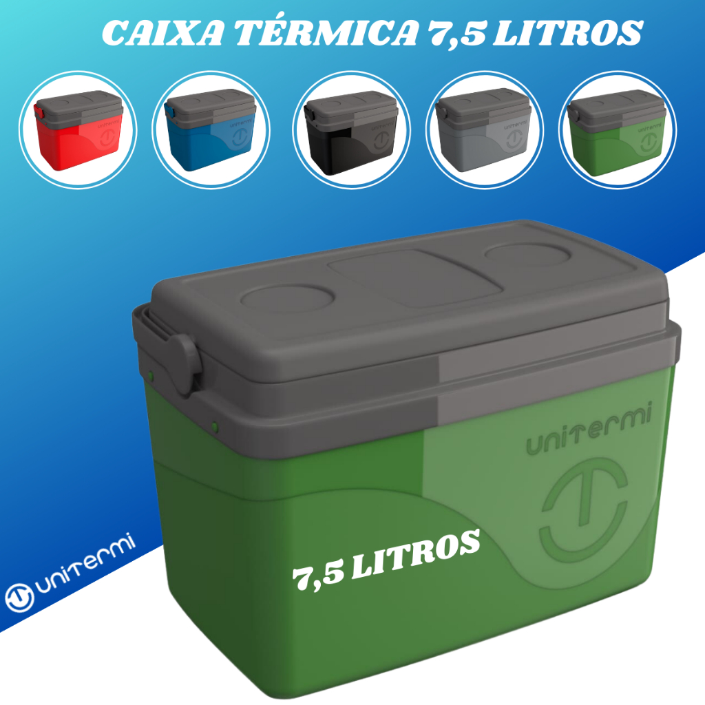 Caixa Térmica Cooler Floripa 7,5 L C/ Alça 12 Latas Unitermi