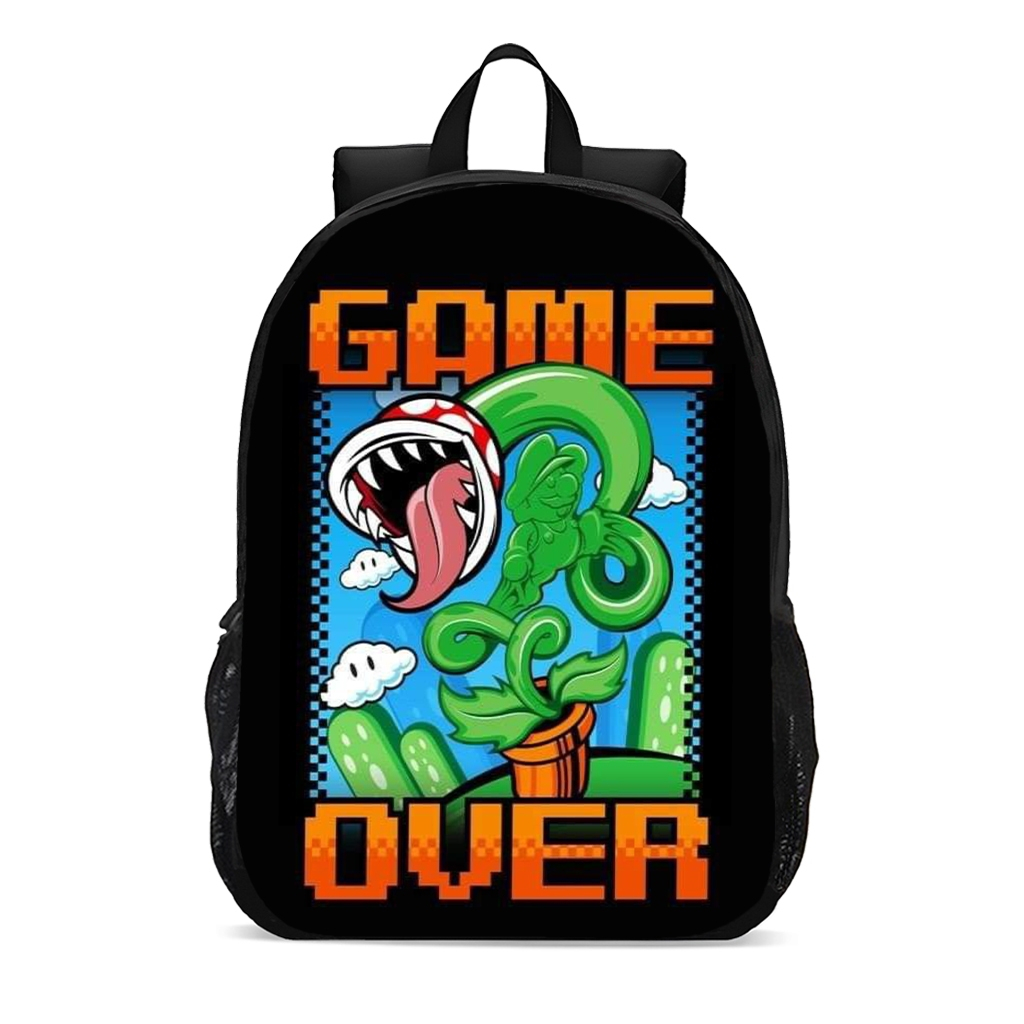 Mochila Escolar Infantil Juvenil game over jogos play material escolar promoção