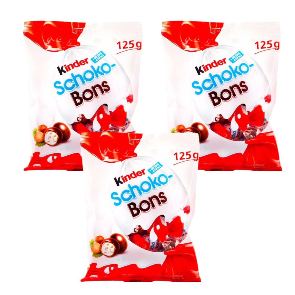 3 Chocolate Kinder Choco Bons Importado Alemanha 125g