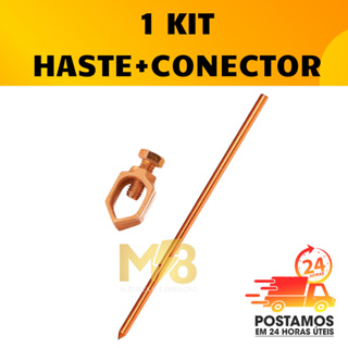 HASTE TERRA 10mm x1,20 METRO E CONECTOR TERRA em Oferta na Shopee