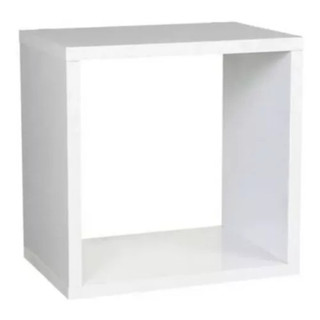Kit 2 Nichos Quadrado Quarto Parede Branco 30x30x10 Mdf Suporte