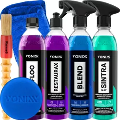 Kit Shampoo V-Floc Sintra Fast Cera em Spray Revitalizador de Plásticos Vonixx