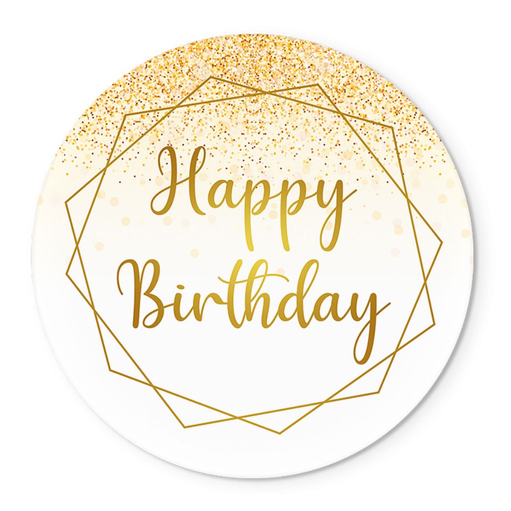 Painel Tematico Redondo Happy Birthday em Oferta na Shopee