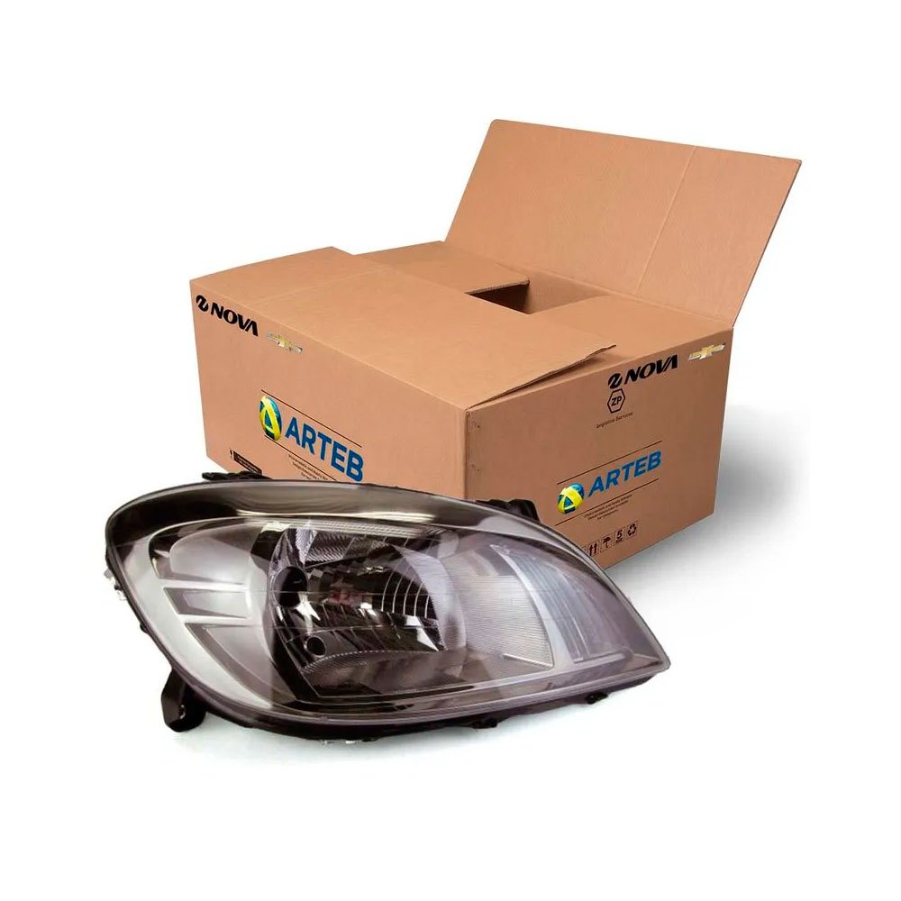 Farol Dark Chrome Lado Direito Celta 2007 A 2016 Arteb 160758