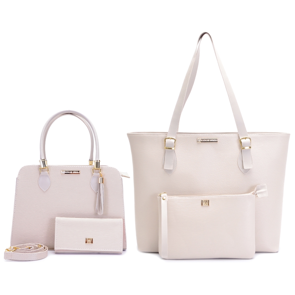 Kit Bolsa Feminina Shopper Angike+Bolsa Tote Casual Angike+Necessaire Delicada+Carteira Feminina