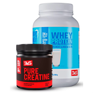 Combo Whey Protein 100% Concentrado 900g + Creatina 100% Pura 300g Matéria Prima Importada em Oferta na Shopee