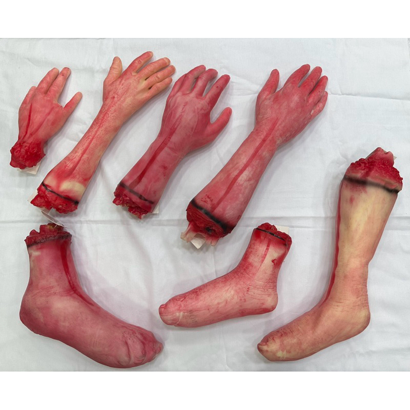 braço/perna/mãozinha falso de borracha decoração festa cosplay