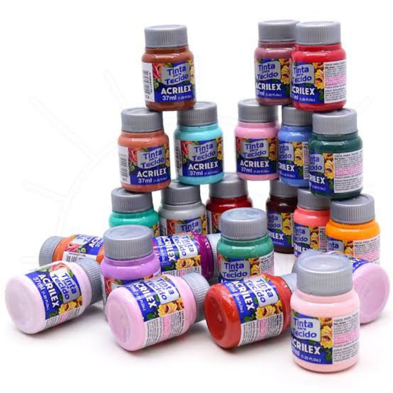 Kit Tinta De Tecido Acrilex - 37ml