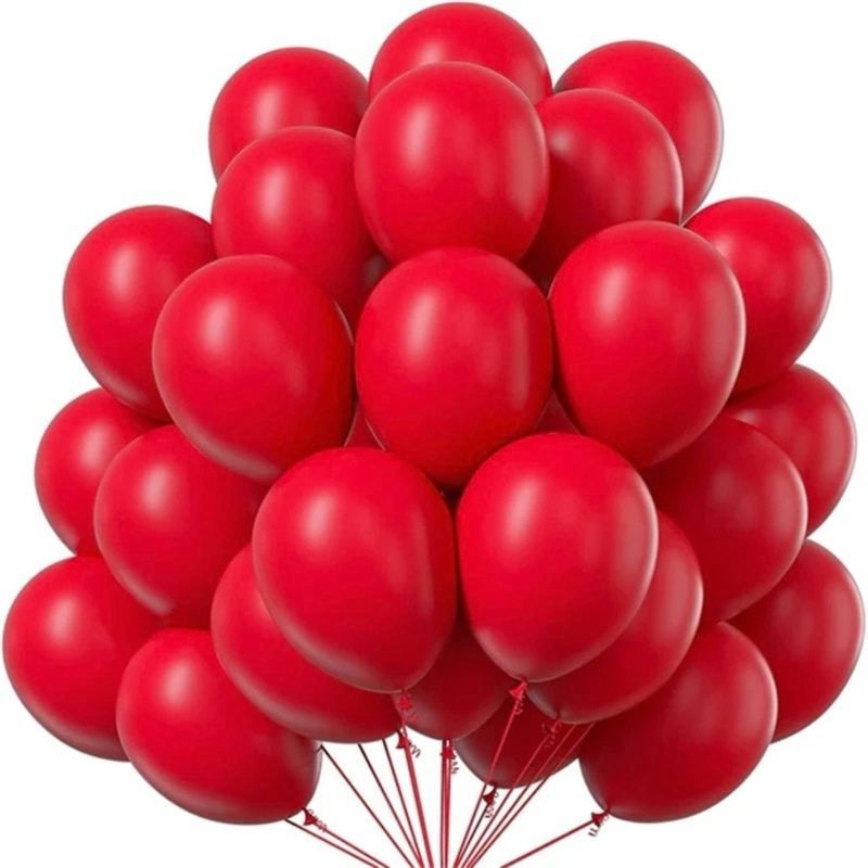 50~250 Balão Nº 7 Bexiga Para festa Aniversário VERMELHO em Oferta na Shopee
