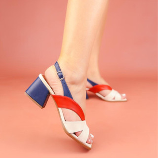 Sandália Feminina Super Confortável Chique Fivela Salto Baixo Feminino Elegante Casual Confortavel