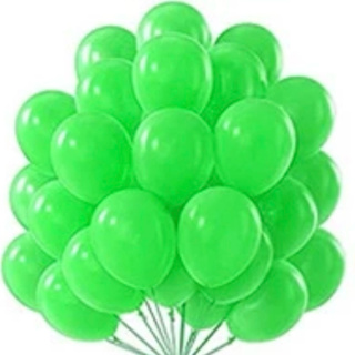 50~250 Balões Nº 5 Bexiga para Festa Aniversário VERDE LIMÃO em Oferta na Shopee