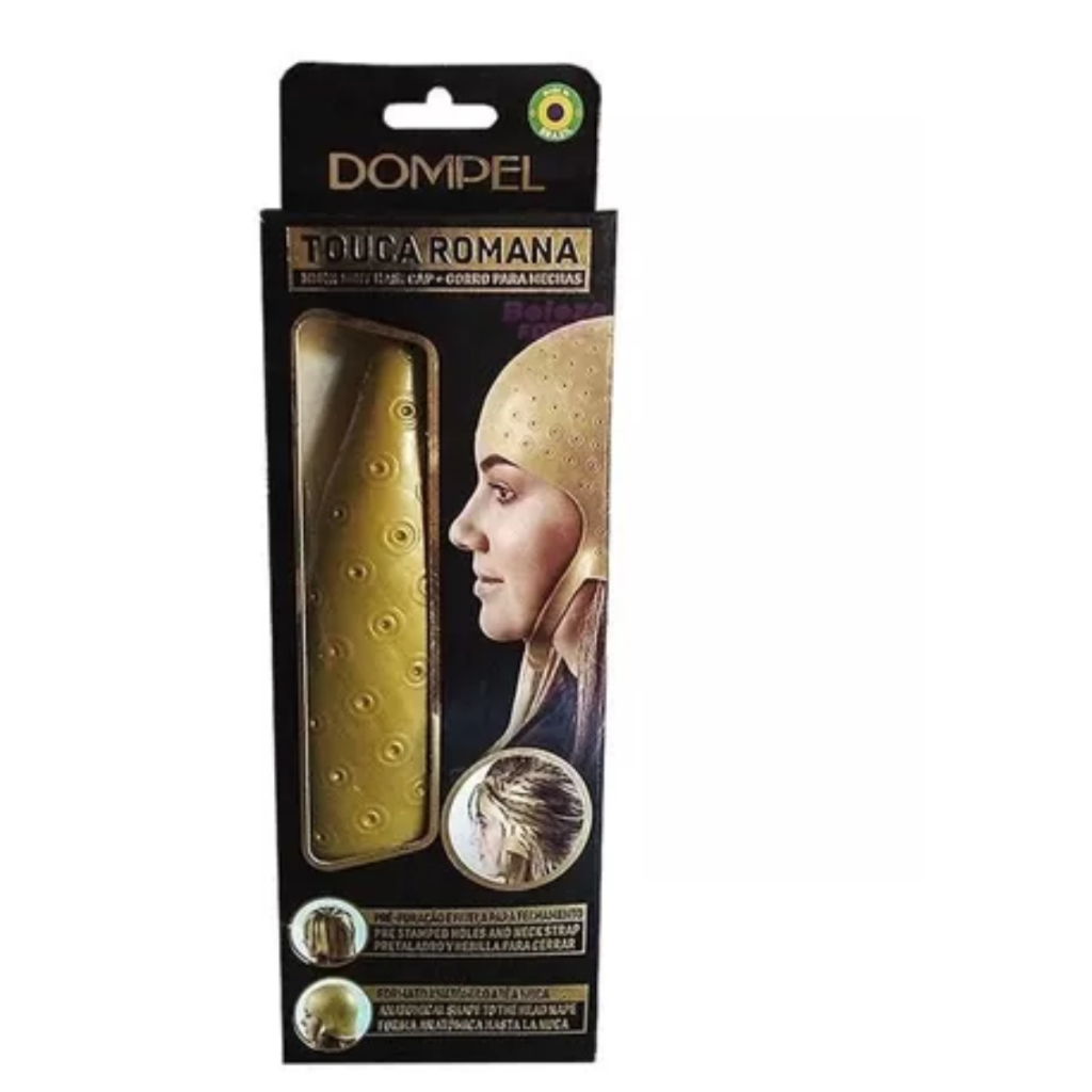 Touca De Silicone Romana Dompel Para Mechas E Luzes Alinhada