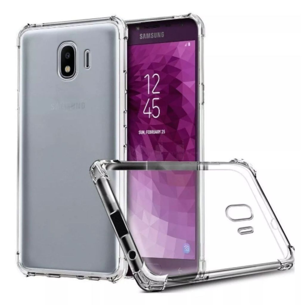 2 Capinhas para Samsung Galaxy J4 J400 - Capa Transparente Bordas Impacto Antishock