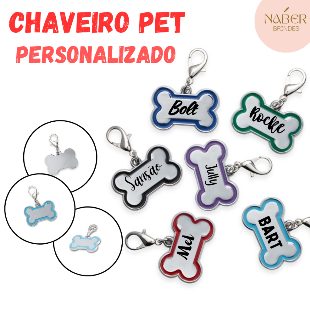 Plaquinha de Identificação P Cachorros e Gatos PERSONALIZADO Perfeito para seus Pets