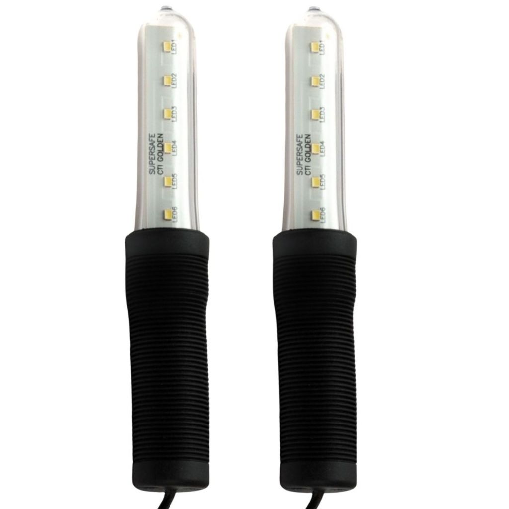 Kit 2 Bastão de Luz Garra bateria 6 Led 12v Cabo 3,0M Pendente Oficina Carro Caminhão Emergência