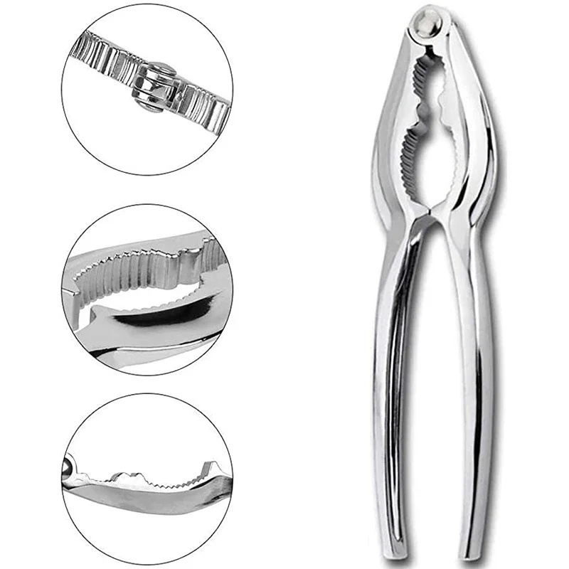 Quebra De Nozes De Metal Cromado Reforçado Ke Home em Oferta na Shopee