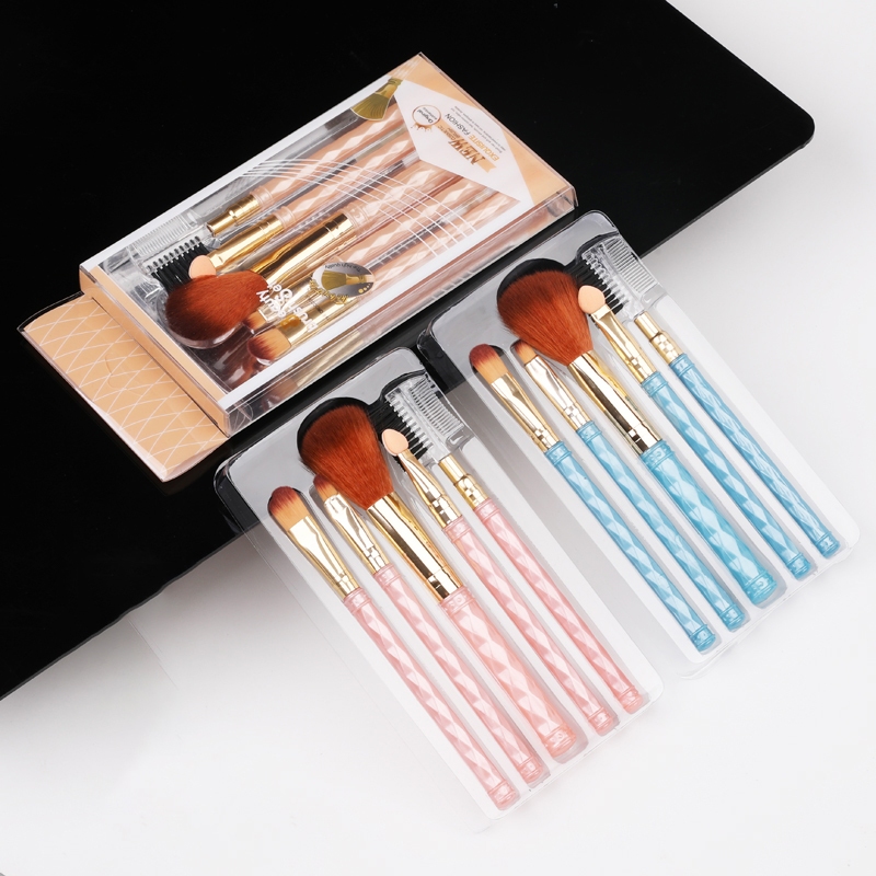 Kit 5 pinceis de maquiagem Profissional para Sombra / Cílios / Maquiagem Pronto a Entrega