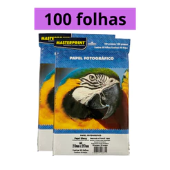 Papel Fotográfico 180g A4 50/20/60/200 folhas Brilhante Glossy Resistente a Água - Masterprint