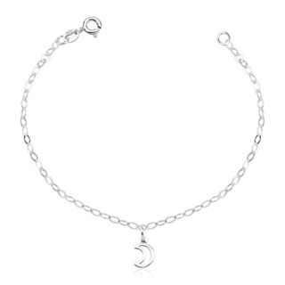 Pulseira Feminina de Prata 925 Lua Vazada pendente em Oferta na Shopee