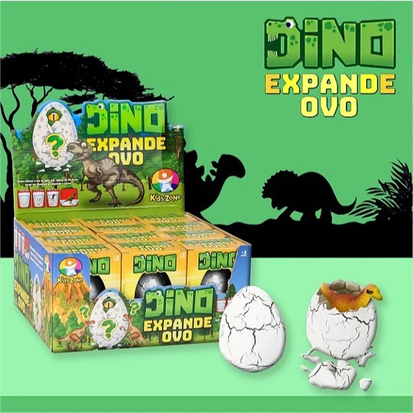 Ovo Surpresa - Brinquedo que Expande na Água Dino Expande- Brinquedo que Choca Ovo Dino - Kids Zone