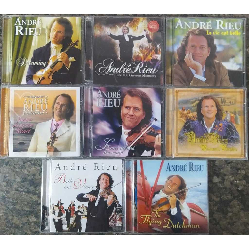 coleção 8 Cds André Rieu-violino Classica-viena Paradise-rieu