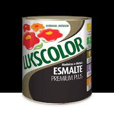 Tinta Esmalte Sintetico Alto Brilho 900ml branco/preto brilhante - Lukscolor