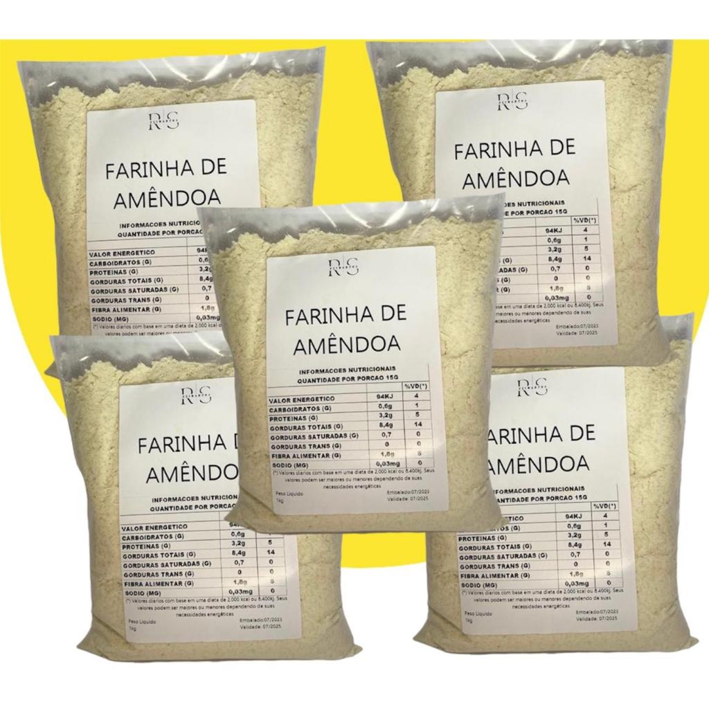 Farinha de Amêndoa 5kg em Oferta na Shopee
