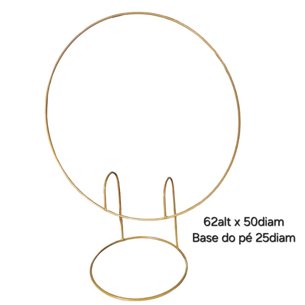 Arco De Mesa Dourado 50cm Decoração Festa Eventos