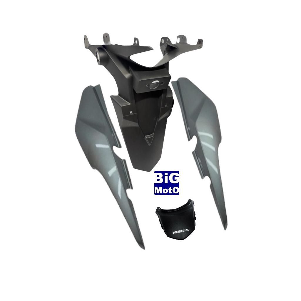 Rabeta traseira CG Fan 160 2020/2021 Prata Metálico Ibiuna + Paralama de placa CG Fan 160 2016/2024