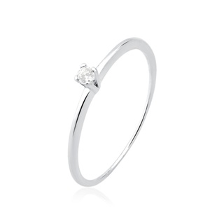 Anel Feminino de Prata 925 Solitário 2mm em Oferta na Shopee