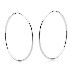 Argola Feminina de Prata 925 Redonda 36mm