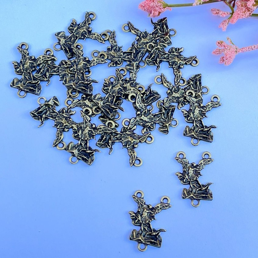 10 Entremeios São Miguel Arcanjo para Terços Ouro velho em Oferta na Shopee