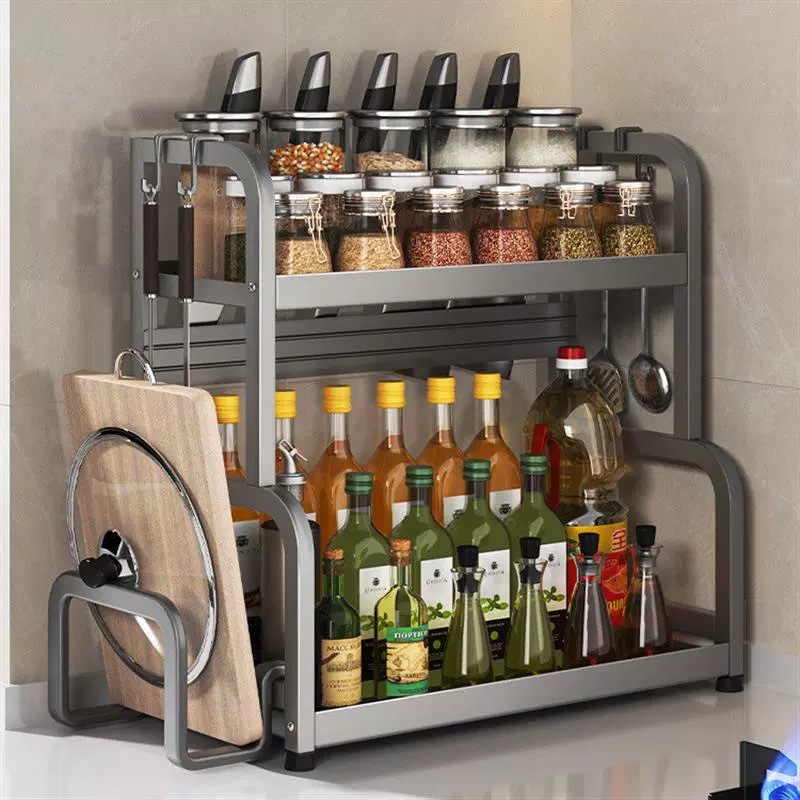 Tempero de cozinha multifuncional condimento utensílios de cozinha rack de armazenamento r...