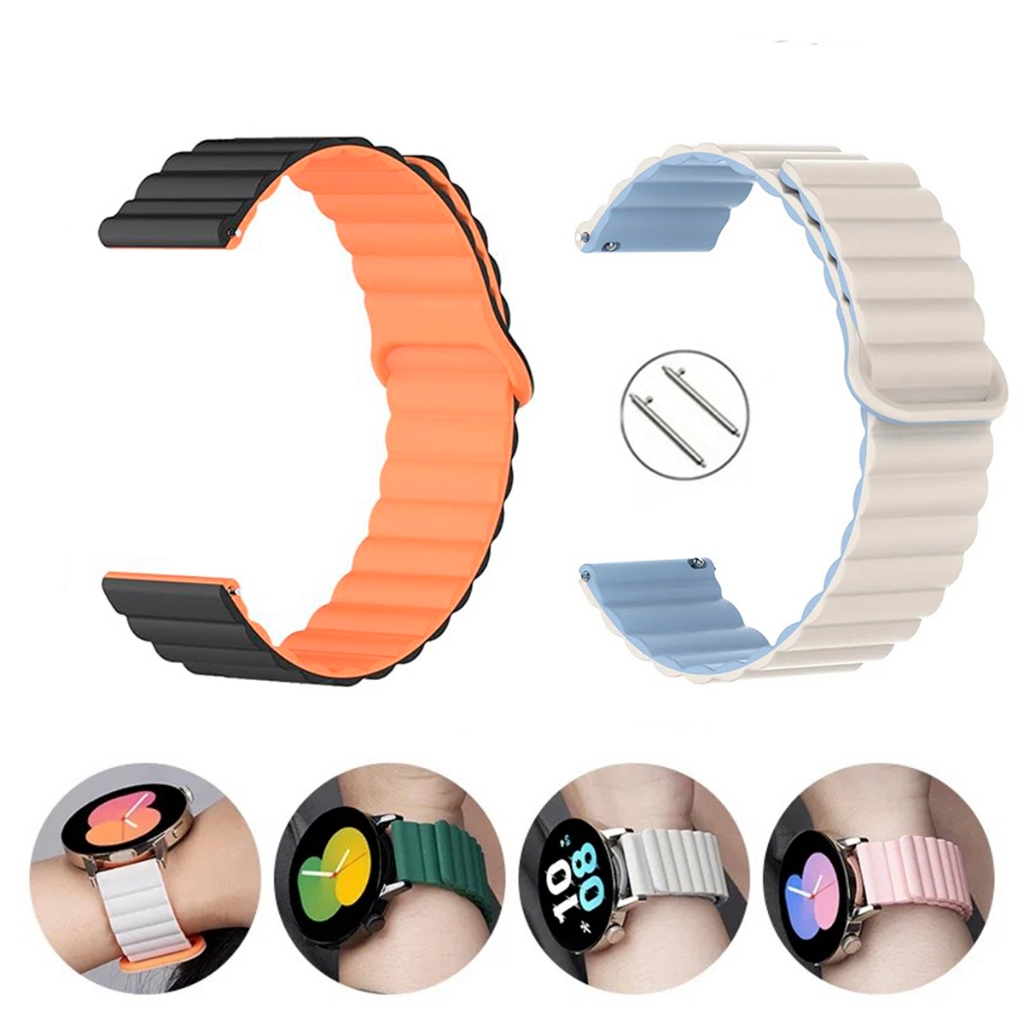 Pulseira 22mm Silicone Loop Magnética haylou gst/amazfit gtr 2/mi watch color/garmin Vivoactive 4/Ticwatch Pro 3/745