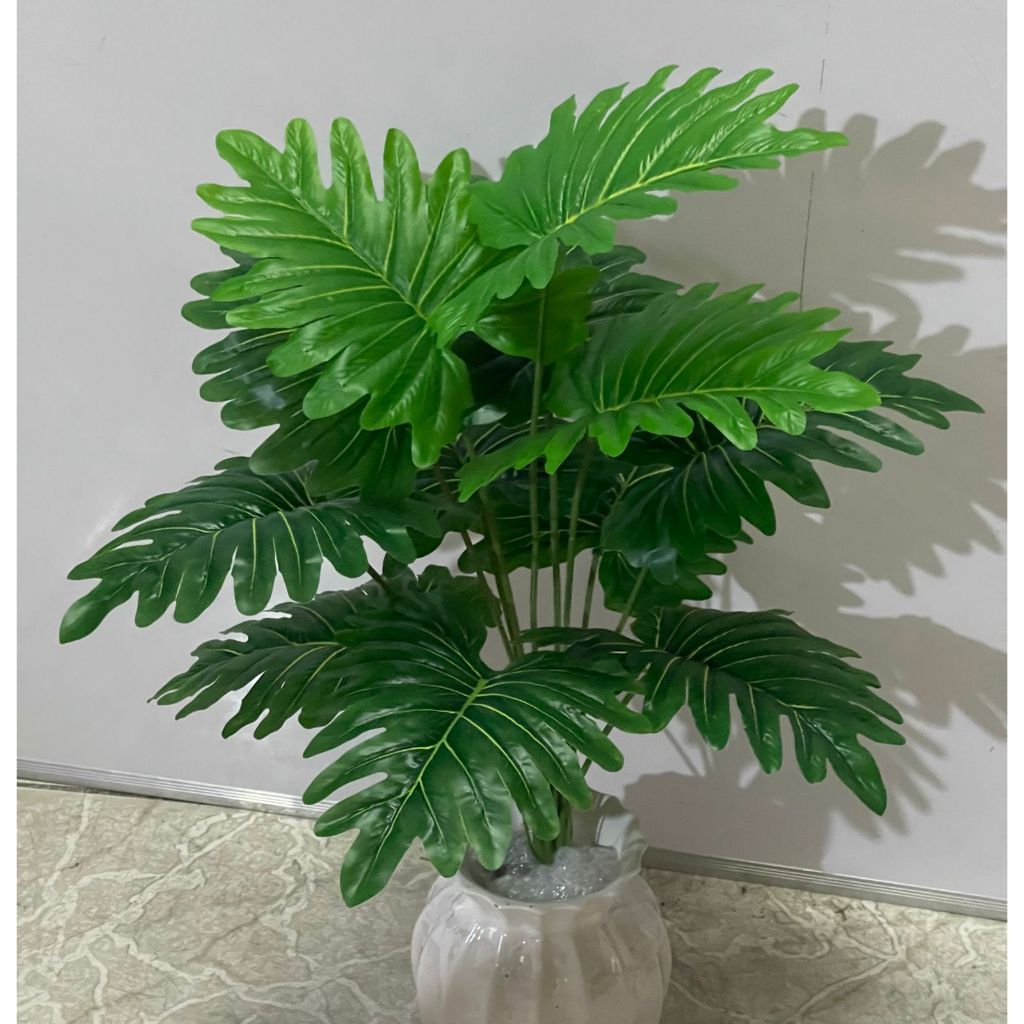 Folhagem Artificial (12 Folhas)   -  Sem vaso em Oferta na Shopee