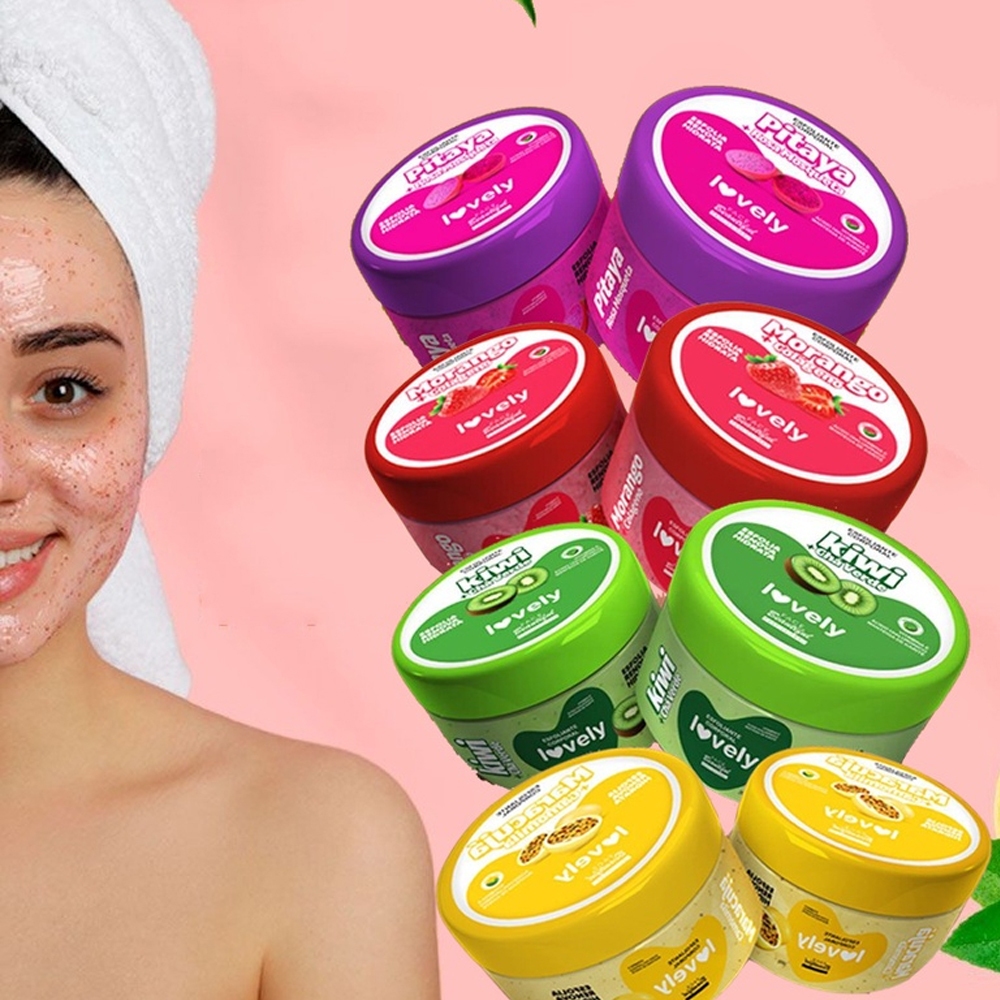 Esfoliante Corporal com Cheiro de Fruta Lovely Face Beautiful 280g/200g