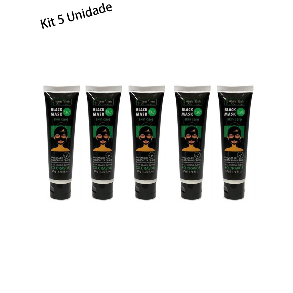 5 Unidade De Máscara Facial Preta Removedora De Cravo  - Matto Verde
