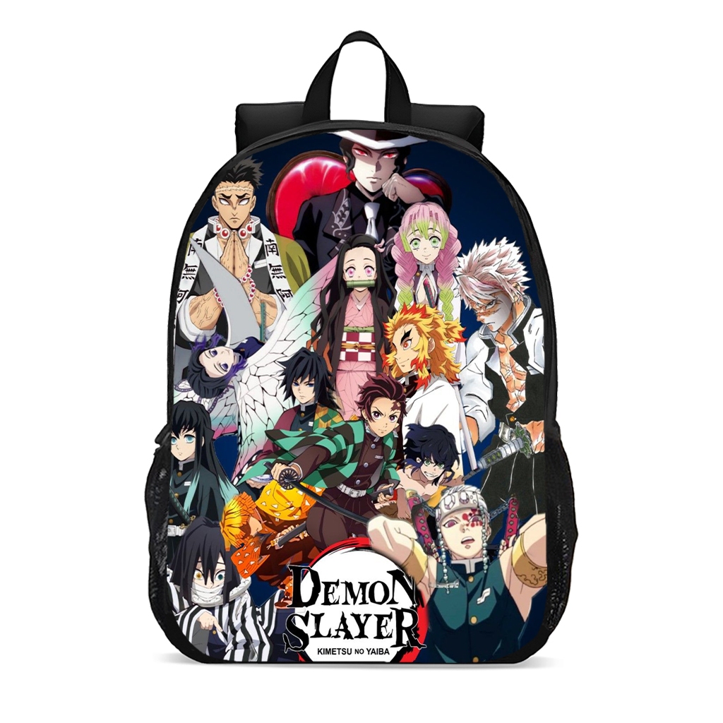 Mochila Escolar Infantil Juvenil estampada anime demon slayer personagens promoção
