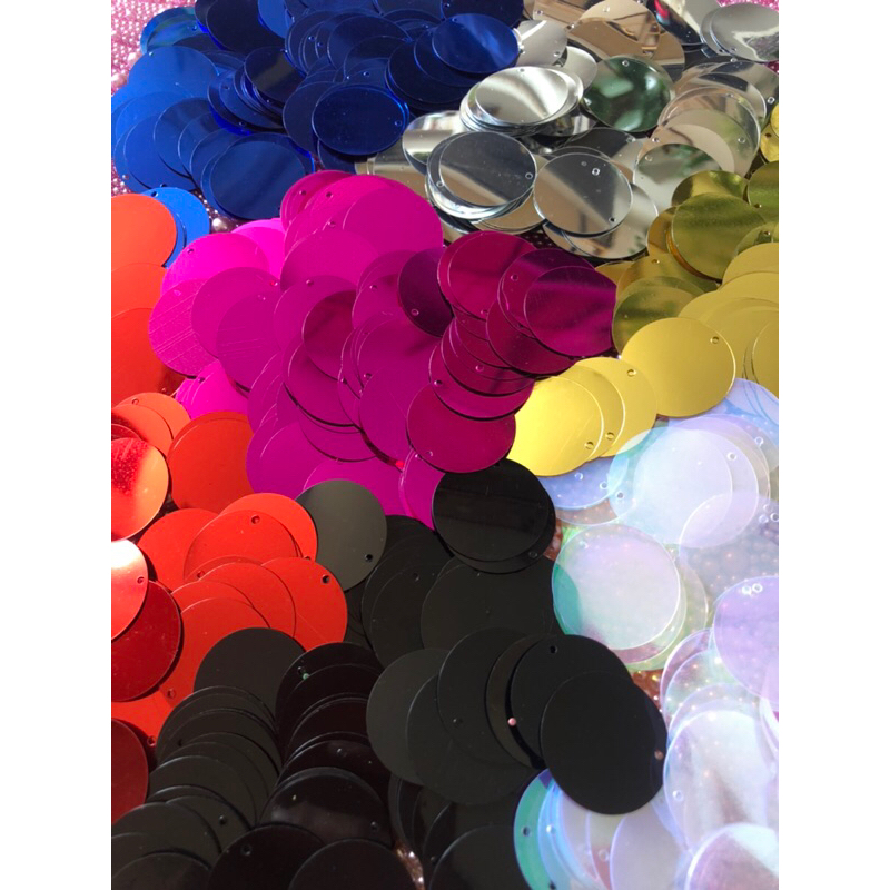 Lantejoula / Paete com furo 25mm em pvc-50grs