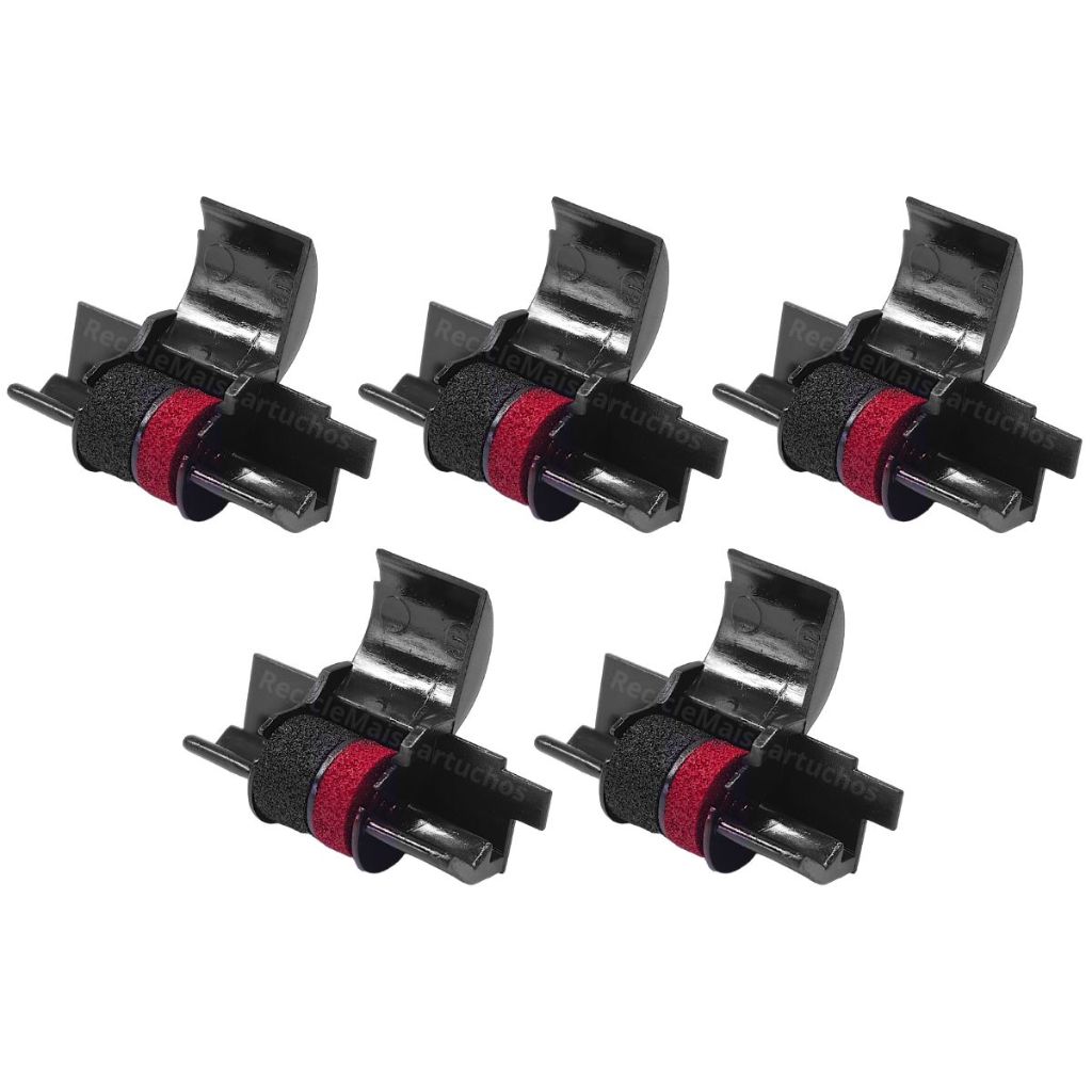 5 Rolete P/ Maquina De Calcular Ir 40t Ir40t 1009  Bicolor Sharp El2507 Hr 18 21
