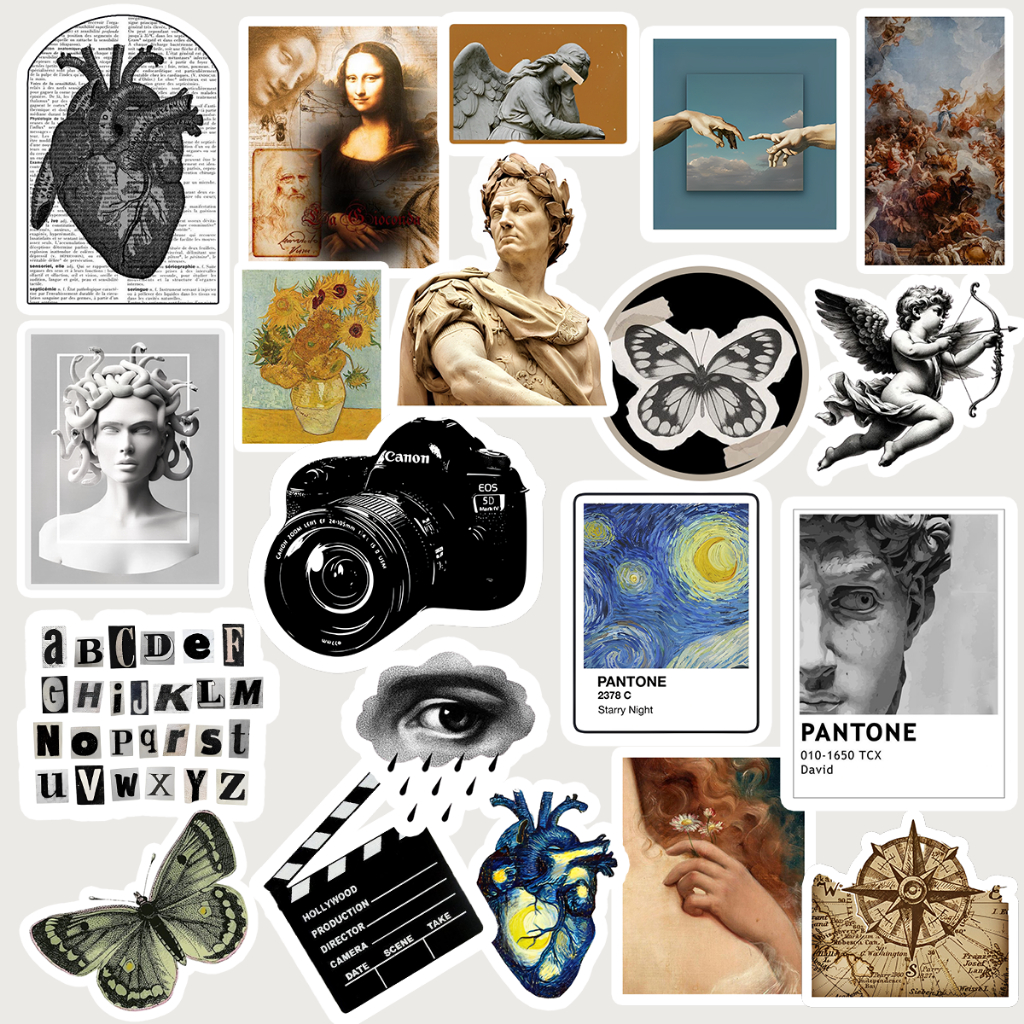 Pack Stickers- Adesivos Obra de arte Impermeável - Decoração Notebooks - Capinha de Celular em Oferta na Shopee