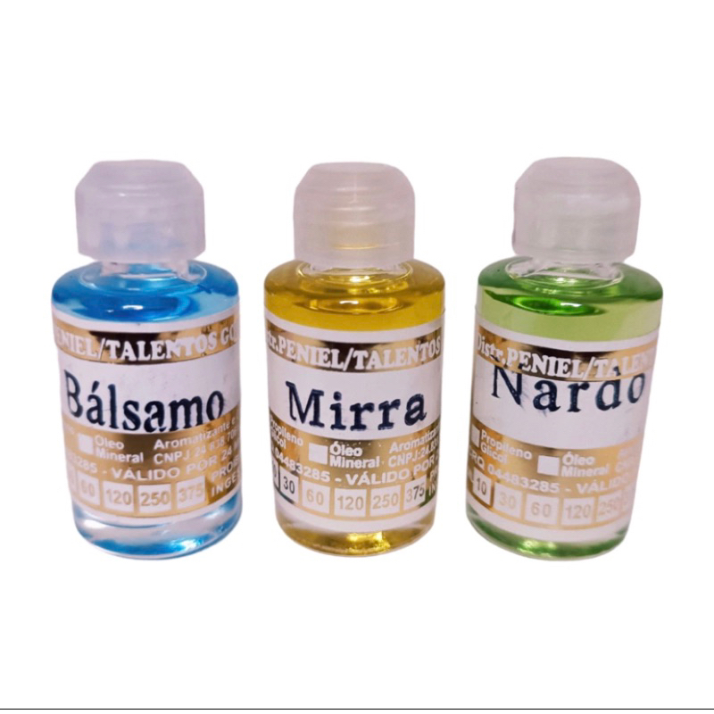 Combo 3 Óleo  Ungido De Israel  Mirra Balsamo E Nardo  10ml cada em Oferta na Shopee