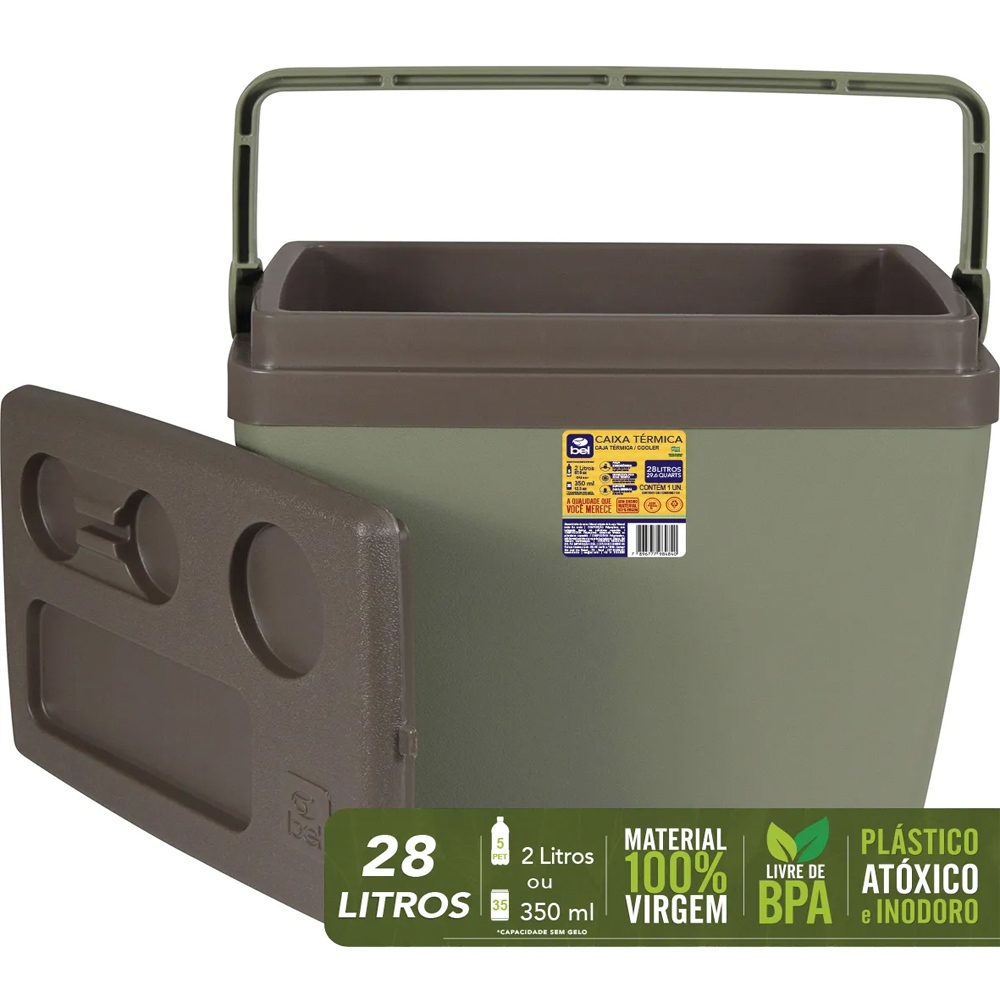 Caixa Térmica Cooler 28l Araguaia Pesca Praia Camping Belfix