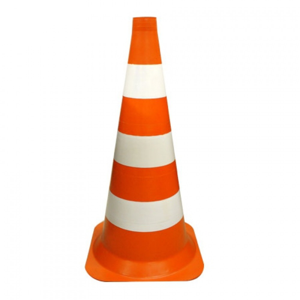 Cone de sinalização - altura de 50 cm - branco / laranja · foto 2